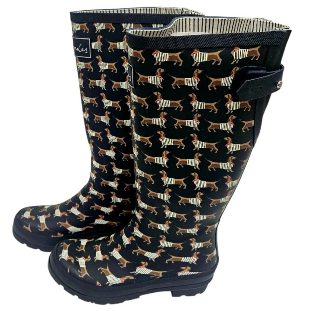 Joules Tall Dachshund Wellies Never Worn Sz 7